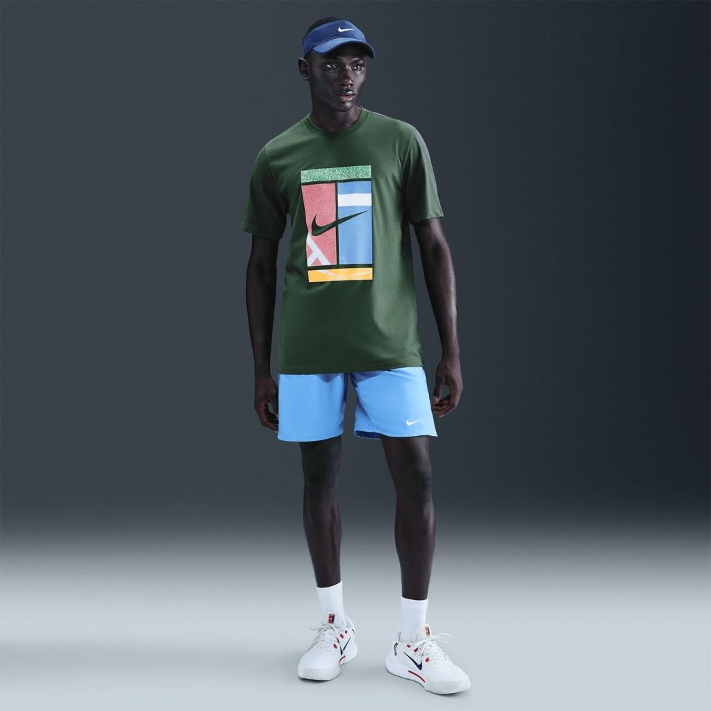 NikeCourt HV1788-323 Dri-FIT Erkek Tişörtü - Yeşil