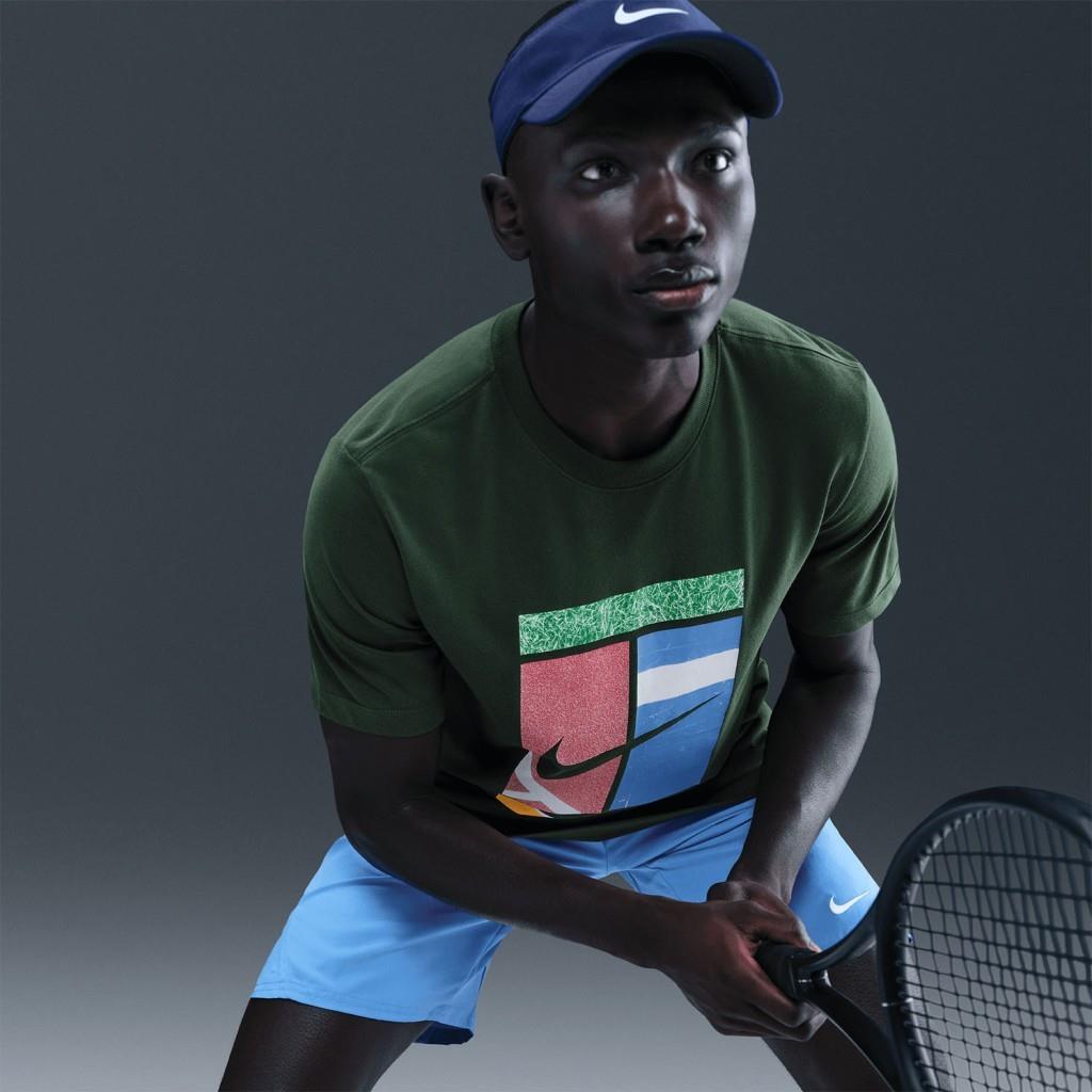 NikeCourt HV1788-323 Dri-FIT Erkek Tişörtü - Yeşil