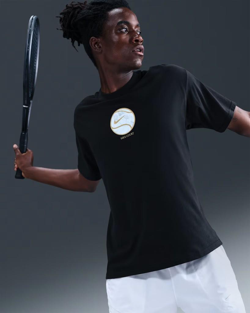 NikeCourt IO6234-010 Dri-FIT Max90 Erkek Tişört - Siyah