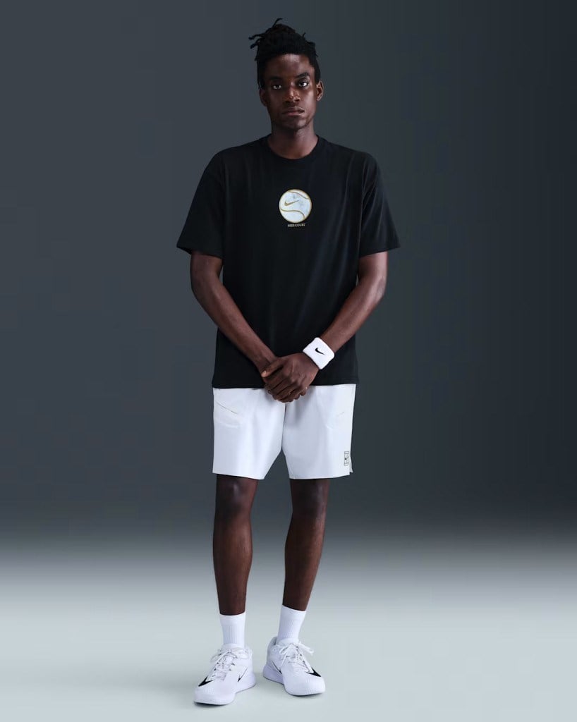 NikeCourt IO6234-010 Dri-FIT Max90 Erkek Tişört - Siyah