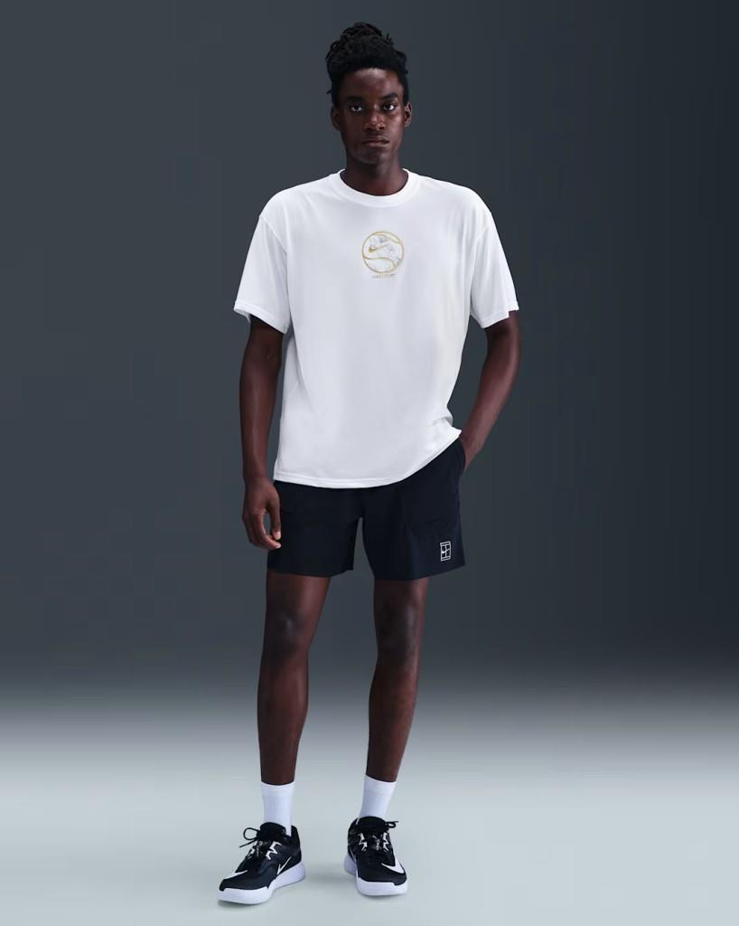 NikeCourt IO6234-100 Dri-FIT Max90 Erkek Tişört - Beyaz