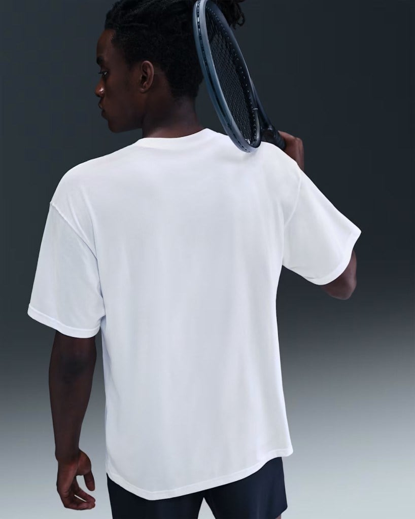 NikeCourt IO6234-100 Dri-FIT Max90 Erkek Tişört - Beyaz