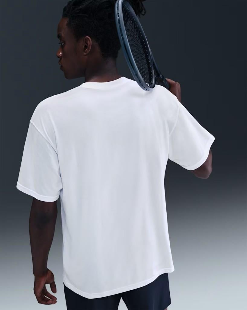 NikeCourt IO6234-100 Dri-FIT Max90 Erkek Tişört - Beyaz