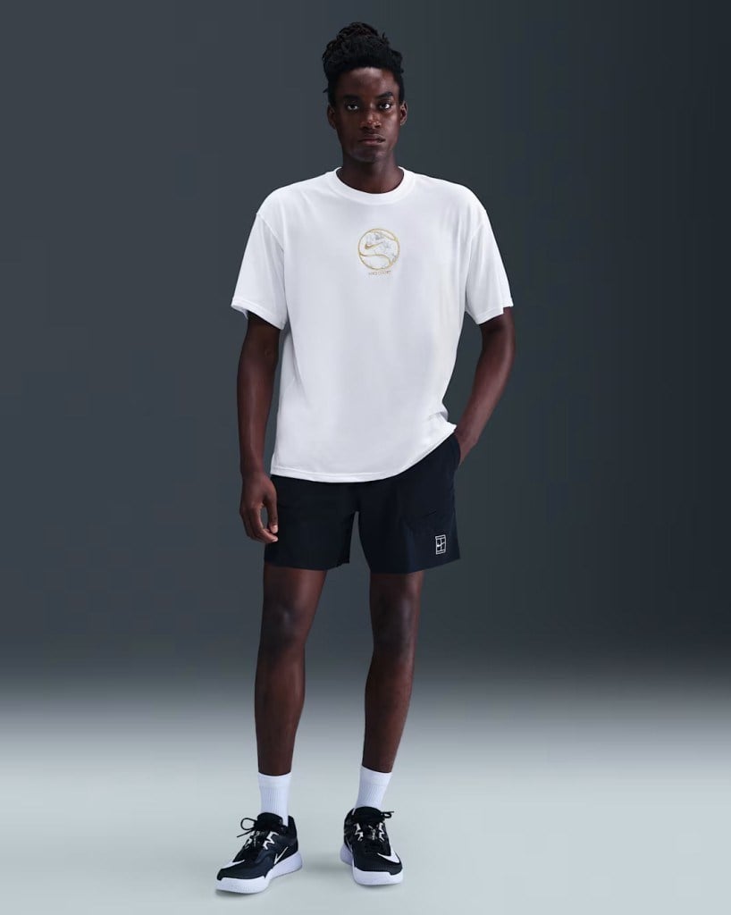 NikeCourt IO6234-100 Dri-FIT Max90 Erkek Tişört - Beyaz