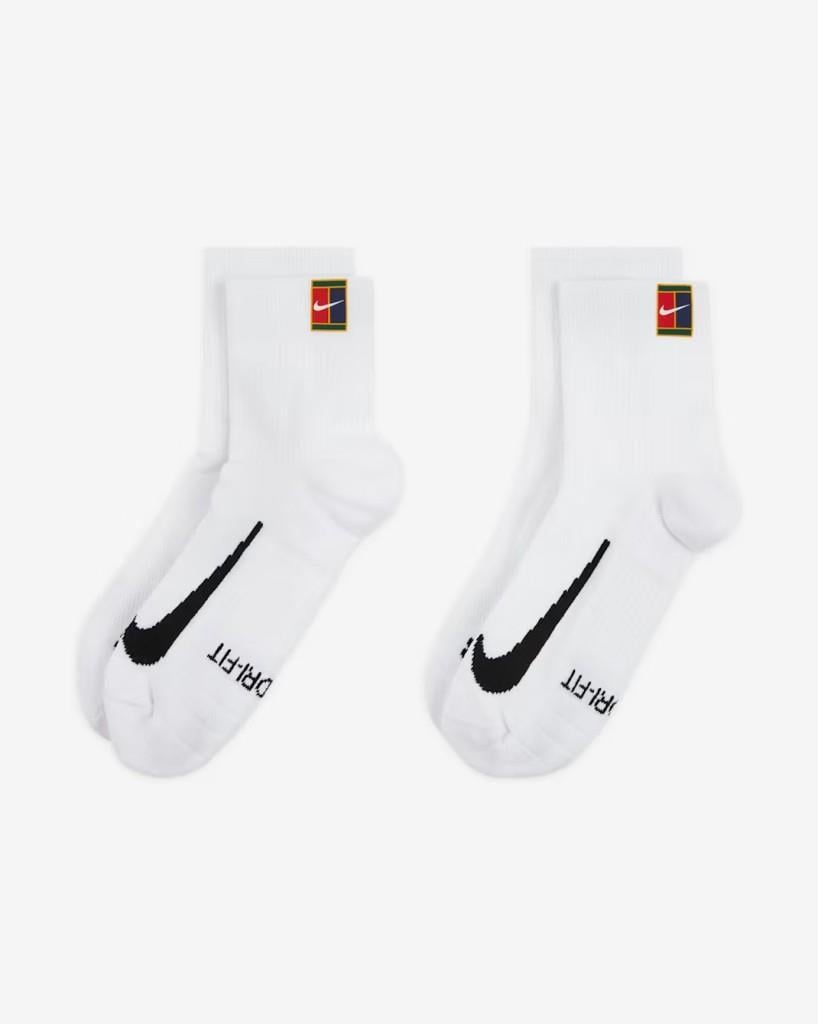 NikeCourt Multiplier Max CU1309-100 Tenis Bilek Çorapları (2 Çift) - Beyaz