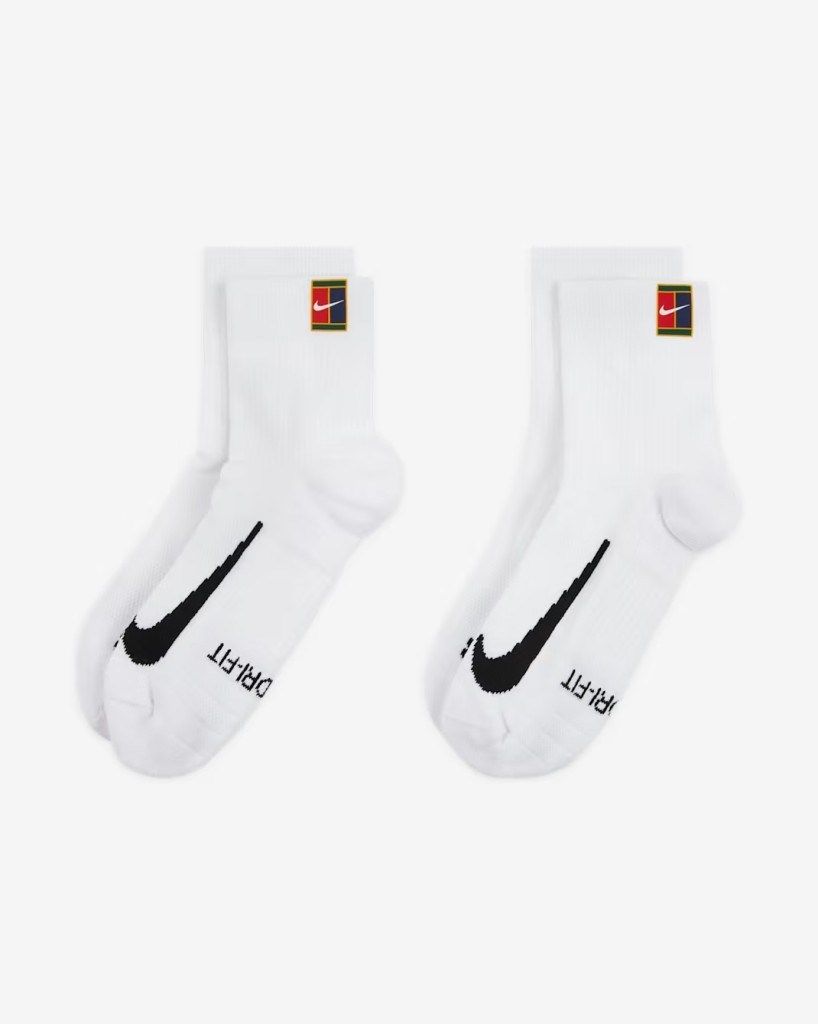 NikeCourt Multiplier Max CU1309-100 Tenis Bilek Çorapları (2 Çift) - Beyaz