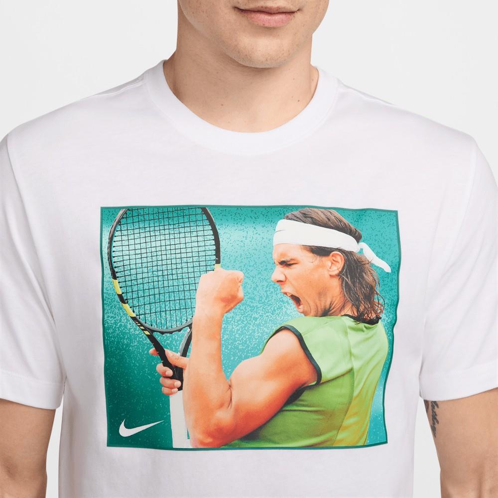 NikeCourt Rafa Erkek Beyaz Tenis Tişörtü HJ3848-100