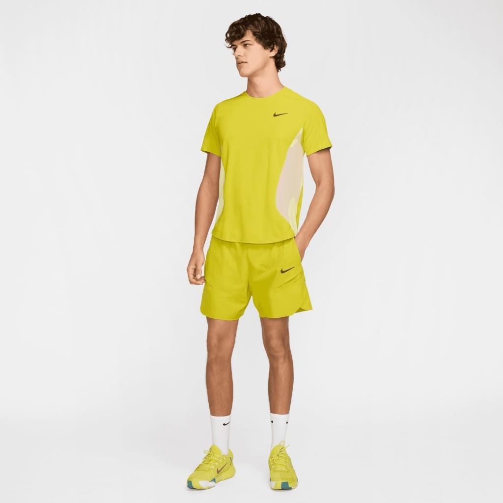 NikeCourt Slam Dri-FIT Erkek Sarı Tenis Şortu FZ6899-344