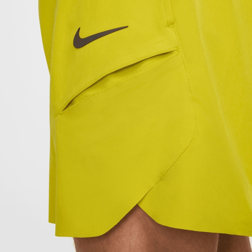 NikeCourt Slam Dri-FIT Erkek Sarı Tenis Şortu FZ6899-344