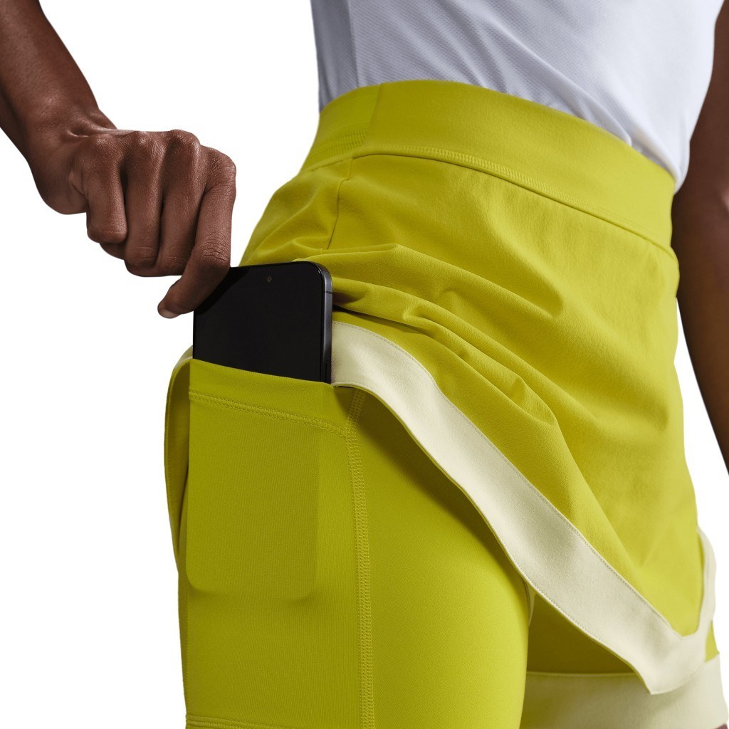 NikeCourt Slam Dri-FIT Kadın Sarı Tenis Şort Eteği HF6449-344