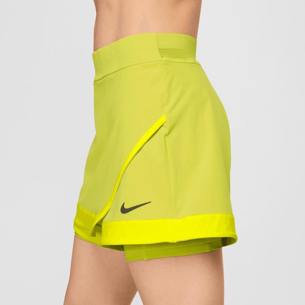 NikeCourt Slam Dri-FIT Kadın Sarı Tenis Şort Eteği HF6449-344