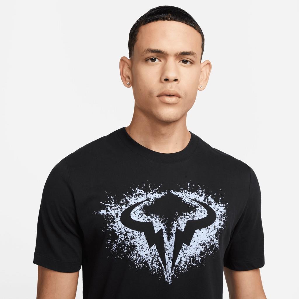 Rafa Nike Dri-FIT Erkek Siyah Tenis Tişörtü FD0032-010