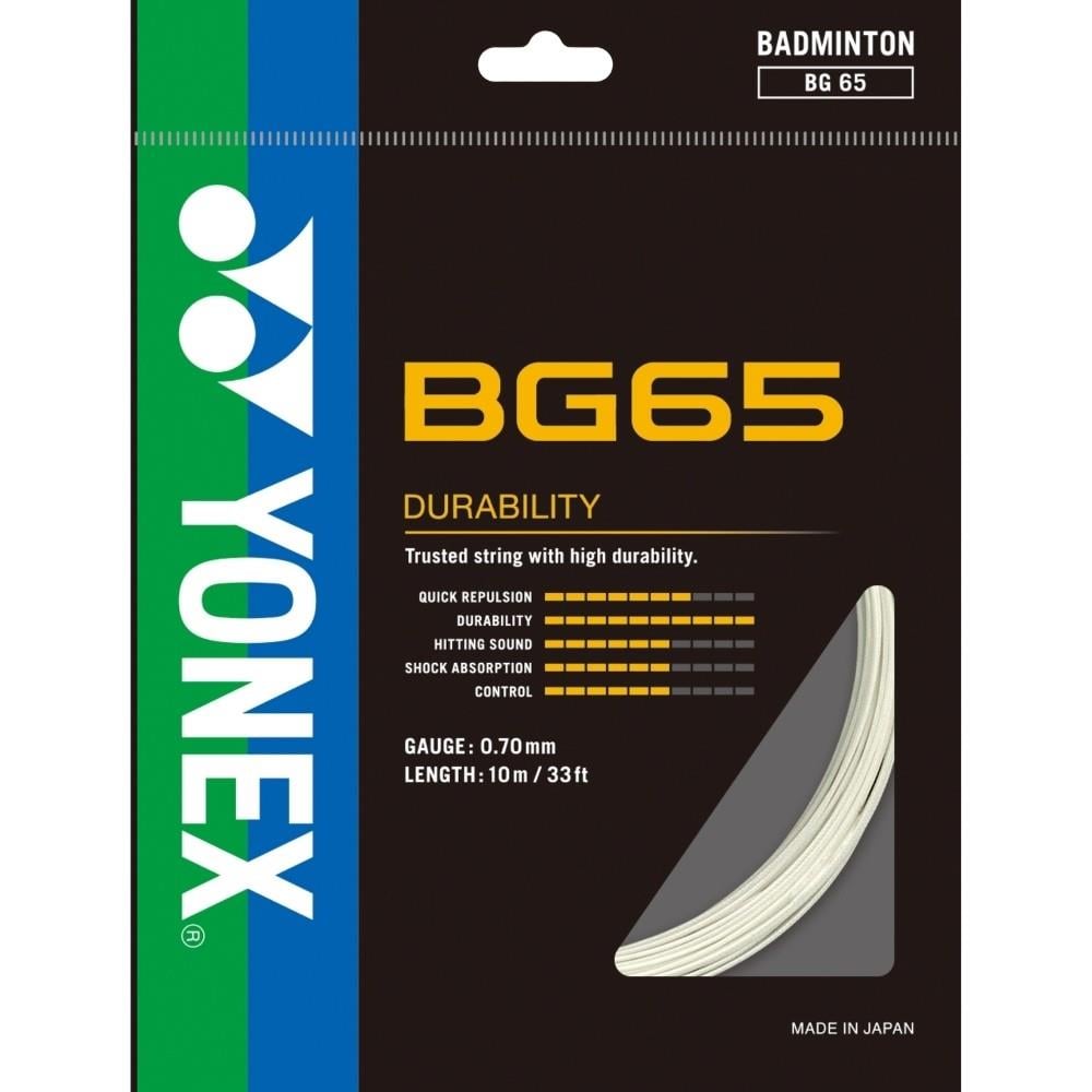 Yonex Bg 65 Badminton Kordajı 0.70 mm / 10m - Amber Beyaz
