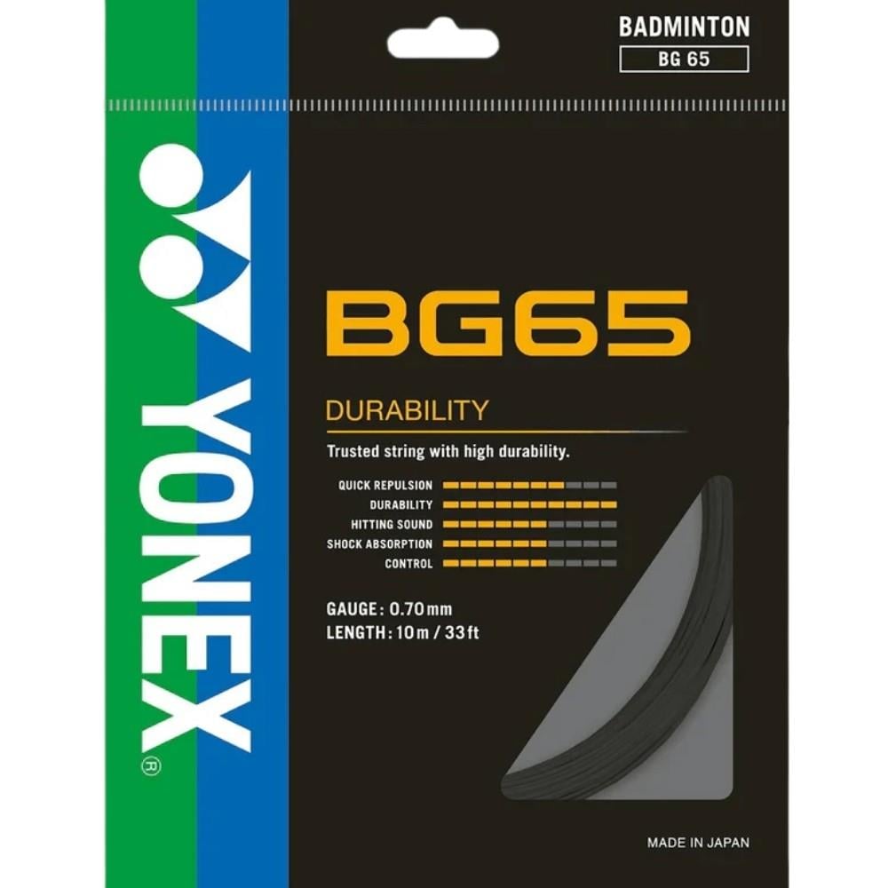 Yonex Bg 65 Badminton Kordajı 0.70 mm / 10m - Siyah