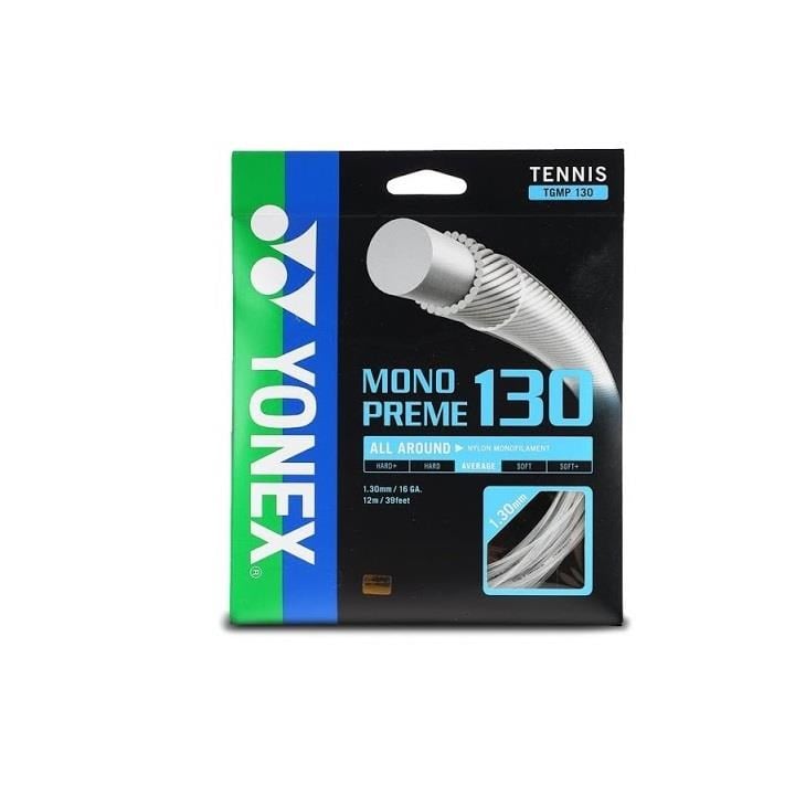 Yonex MonoPreme 1.30 Tenis Kordajı 200 M Beyaz