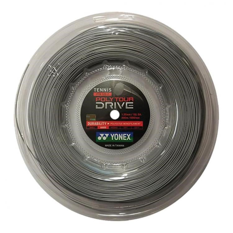 YONEX POLY TOUR DRIVE 1.25 200m TENİS KORDAJI GRİ