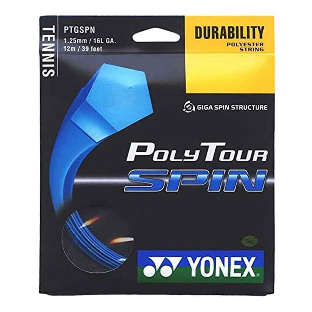 Yonex Poly Tour Spin 1.20 / 12M Tenis Kordajı - Kobalt Mavi