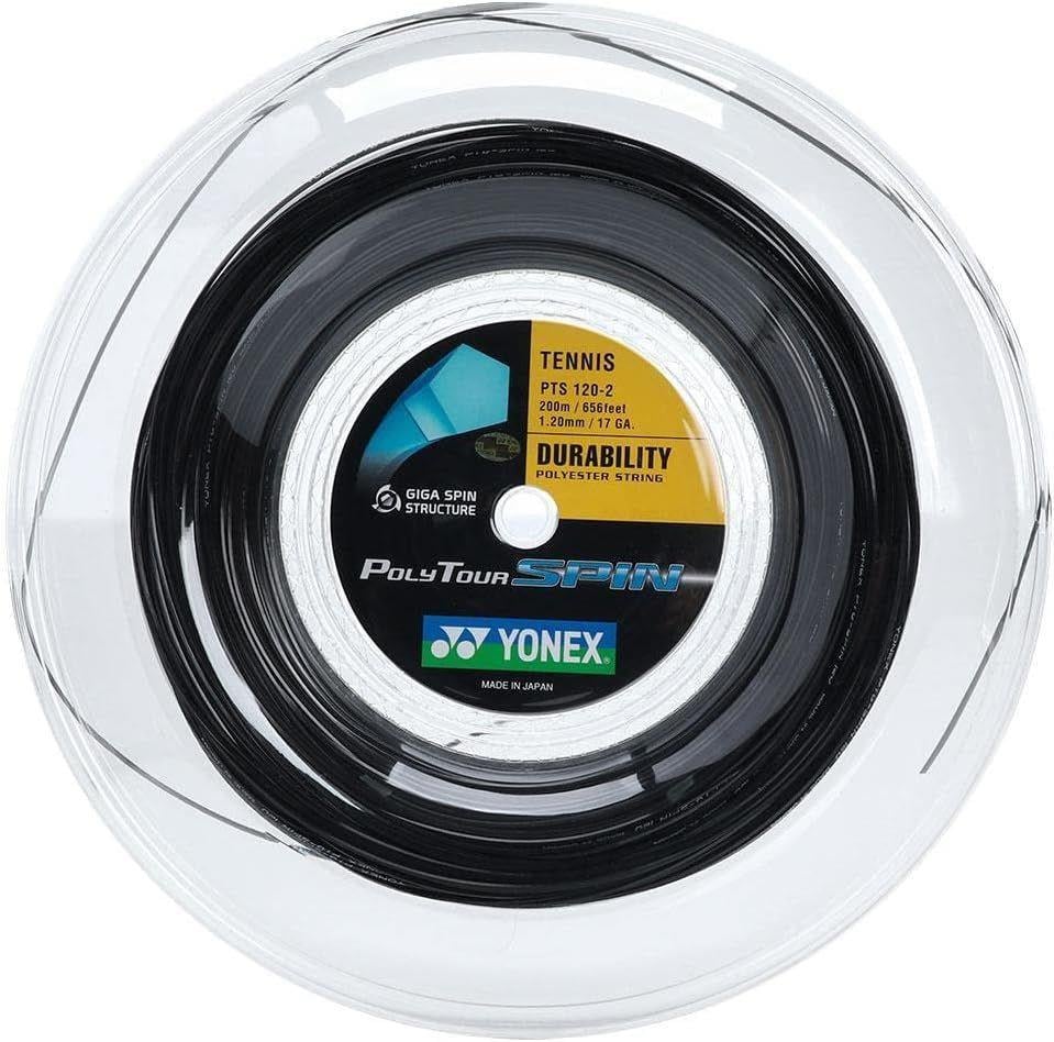 Yonex Poly Tour Spin 1.20 / 200M Tenis Kordajı - Siyah