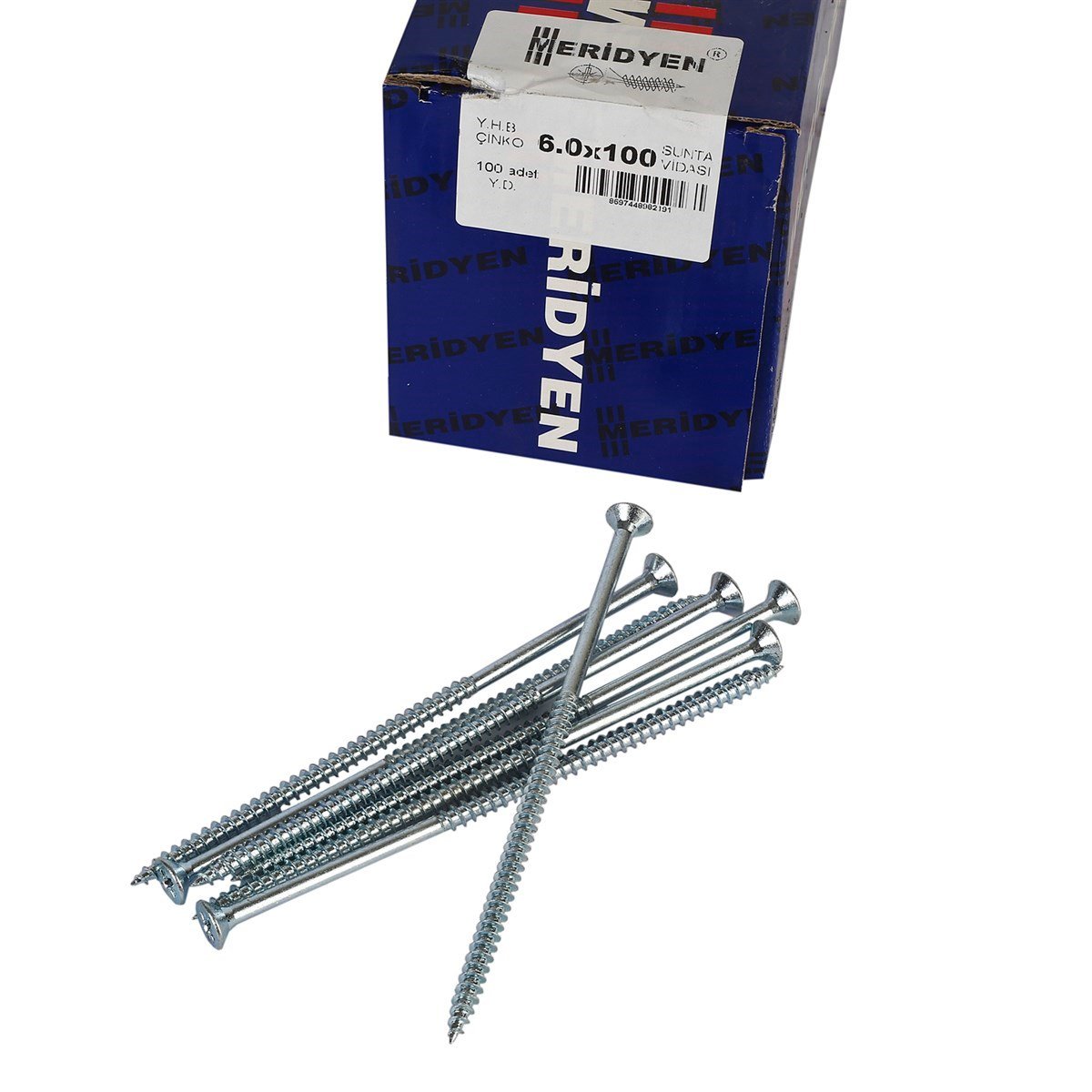 6 x 100 mm Meridyen Sunta Vidası 100 Adet