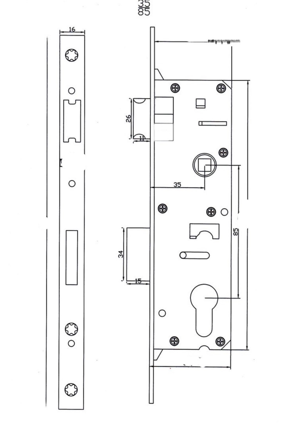 PVC İspanyolet Kapı Kilidi 180 cm