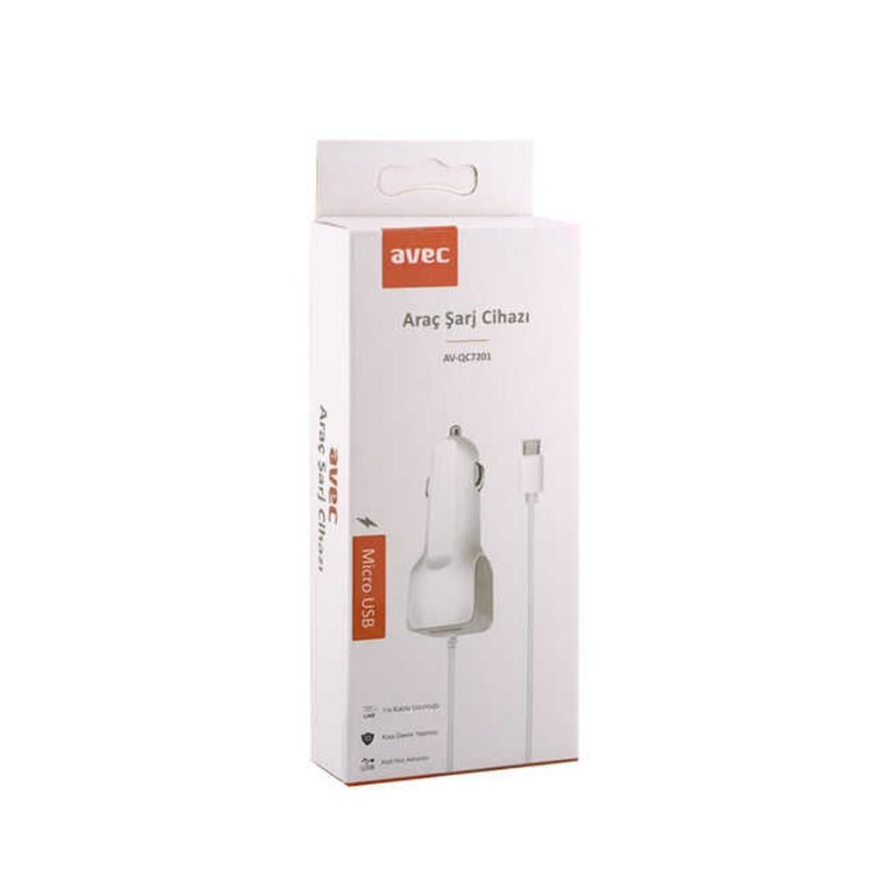 AVEC AV-QC7201 MICRO USB ARAÇ ŞARJ CİHAZI