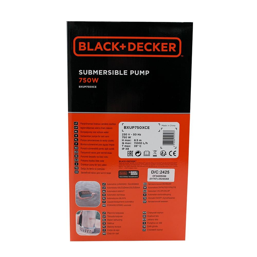 BLACK+DECKER TEMIZ SU DALGIÇ POMPA 750W BXUP750XCE