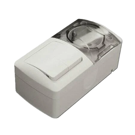 Elbi Eva Gri Komütatör - Topraklı Priz Kombine