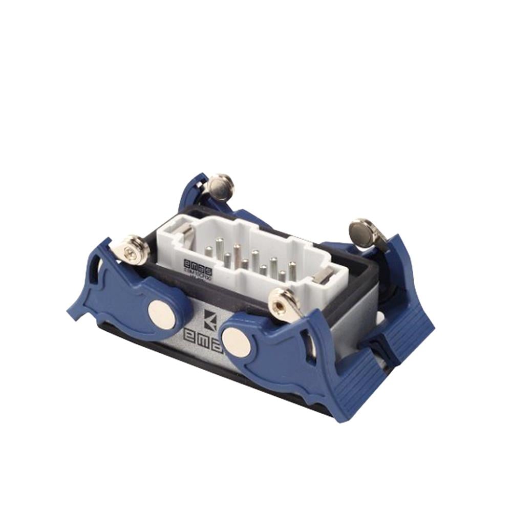 Emas EBM10FM44 Metal 10 Kontak Makine Tipi Fiş 16A Alttan Girişli 4 Mandallı