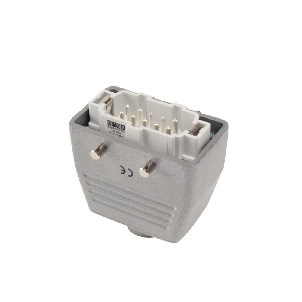 Emas EBM10FU30 Metal 10 Kontak Uzatma Tipi Fiş 16A Üstten Girişli