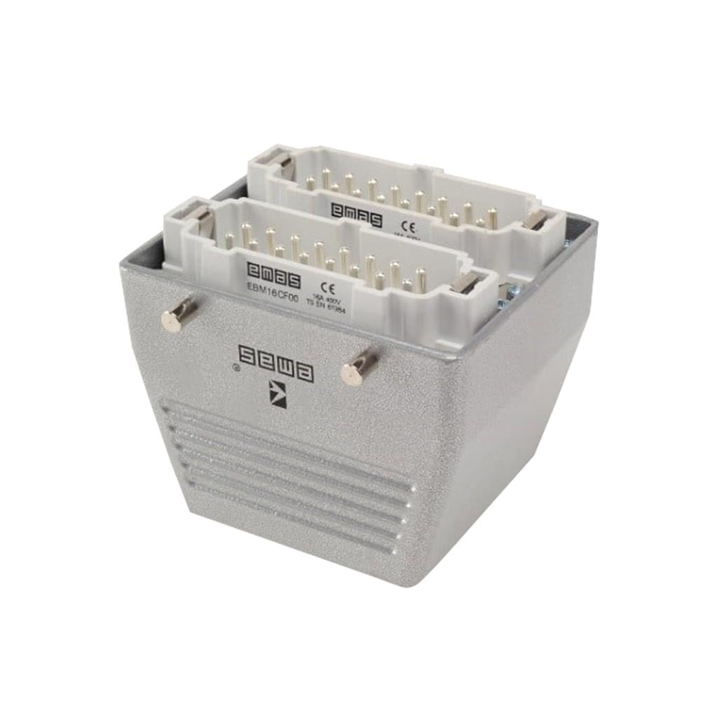 Emas EBM32FU30 Metal 32 Kontak Uzatma Tipi Fiş 16A Üstten Girişli