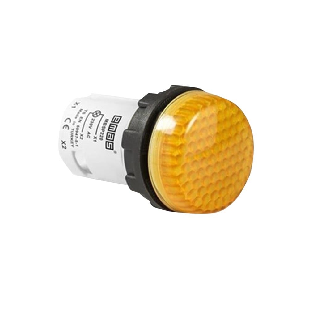 Emas MBSP220S MB Serisi Plastik LEDli 230V AC Sarı 22 mm Sinyal