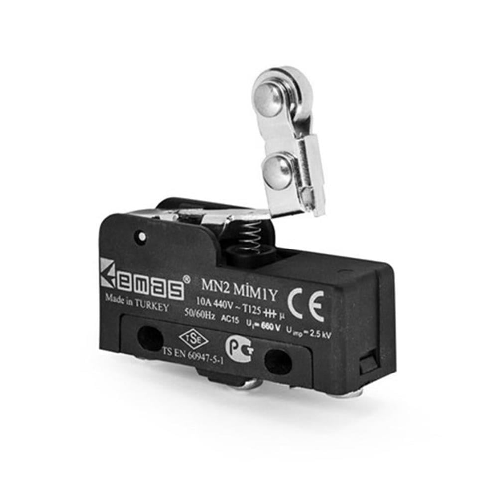 Emas MN2MIM1Y Metal Kısa Kollu Makaralı 1CO MN2 Serisi Plastik Mini Switch