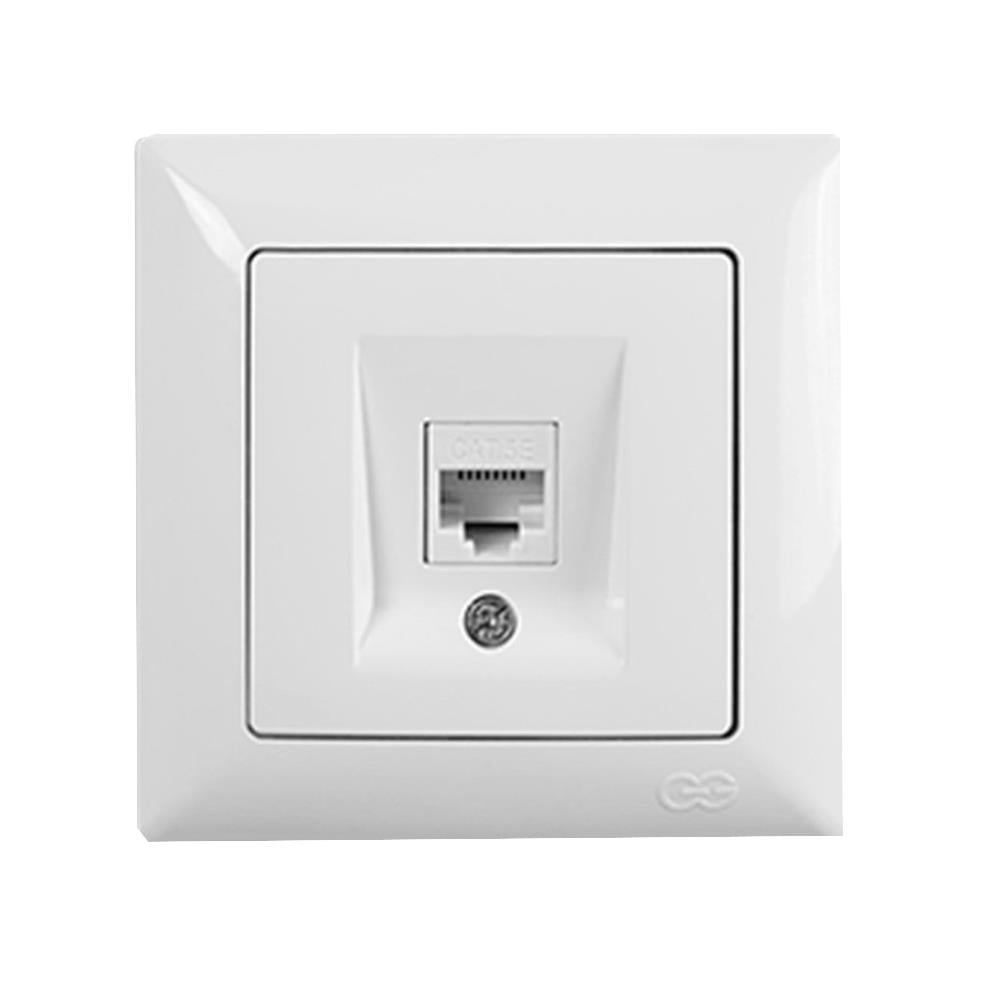 Günsan Visage Simple Beyaz Tekli Data Priz Cat5