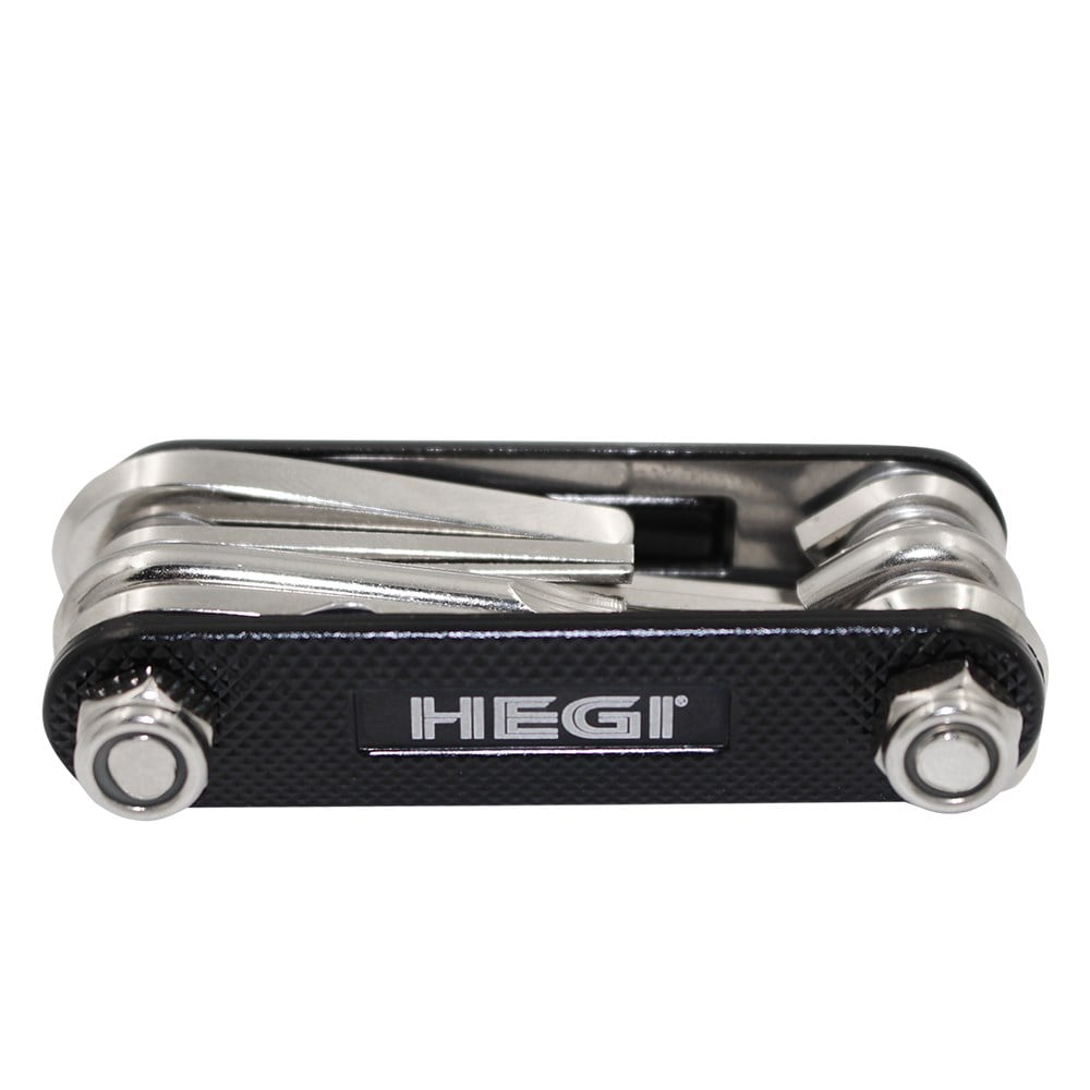 Hegi 10 Fonksiyonlu Paslanmaz Çelik Bisiklet Tamir Aleti - Siyah