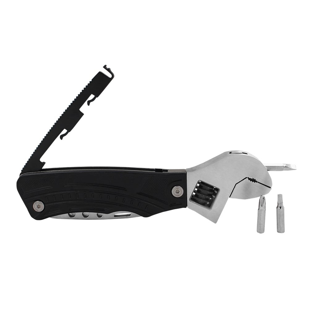 Hegi 12 Fonksiyonlu Paslanmaz Çelik Kurbağacık İngiliz Anahtarı - Siyah