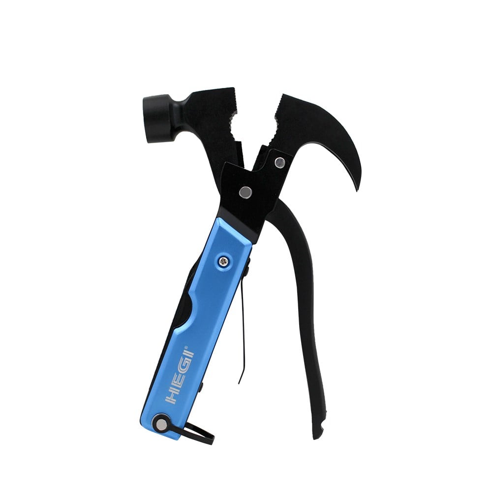 Hegi 18 Fonksiyonlu Paslanmaz Çelik Çekiç ve Keser - Mavi