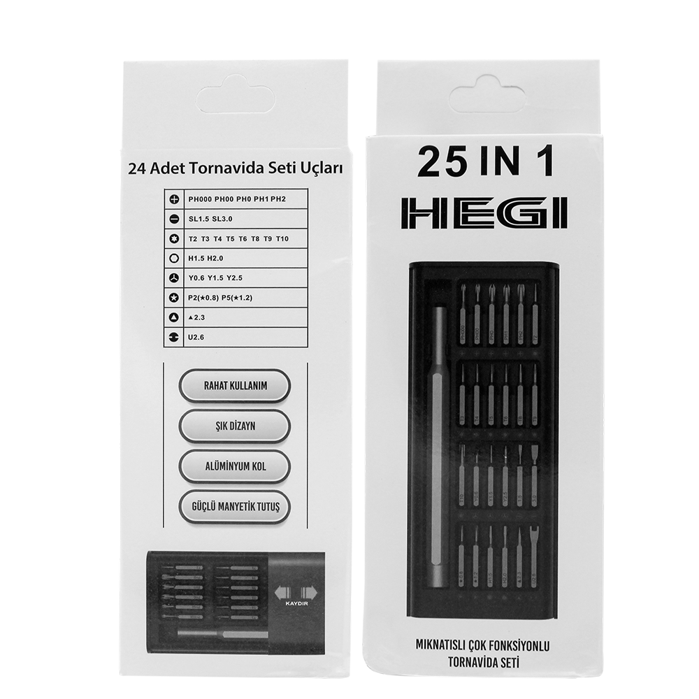 HEGI 25 PARÇA MIKNATISLI TORNAVIDA SETI