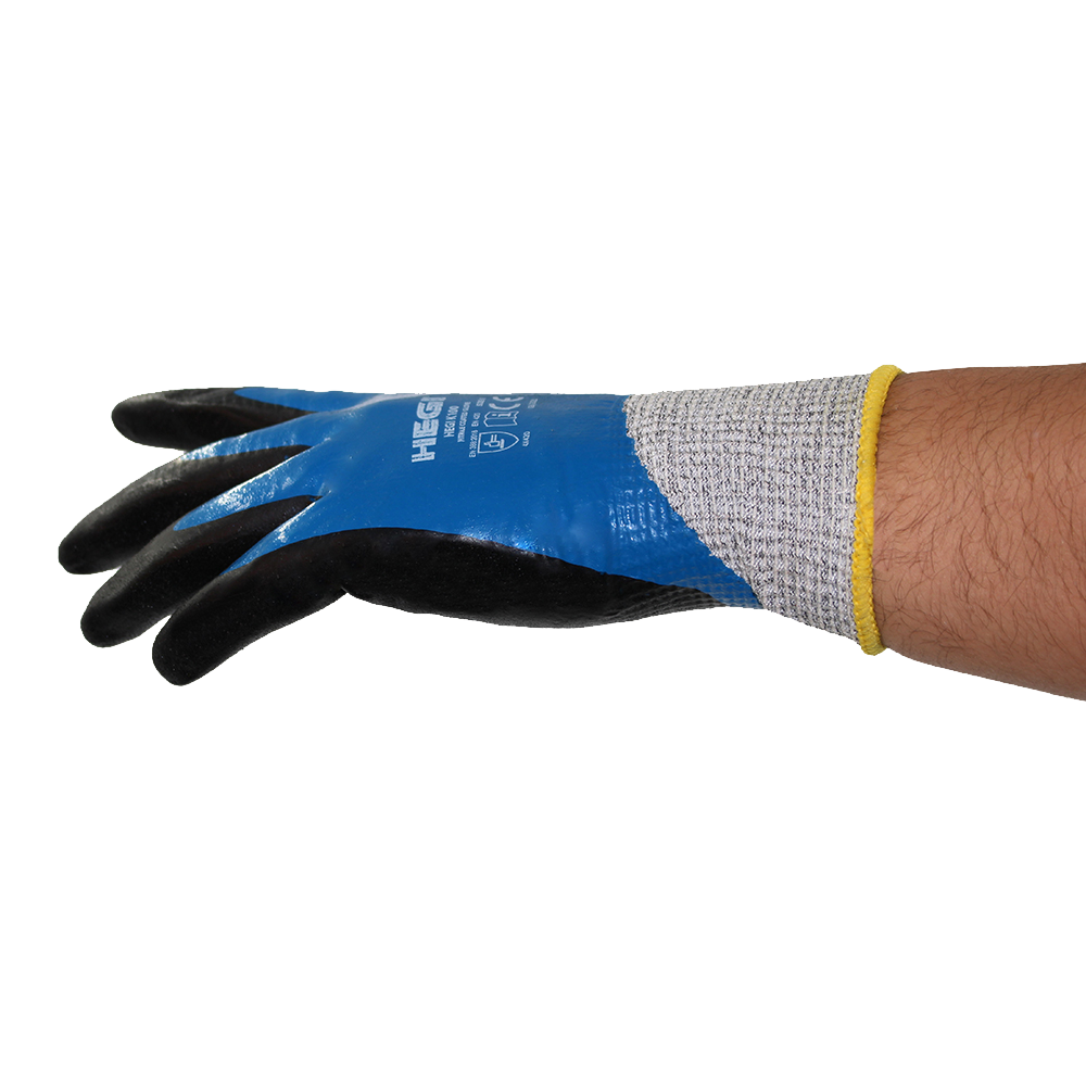 HEGI K100 D KESILME DIRENÇLI ÇIFT NITRIL KAPLI ELDIVEN NO:10