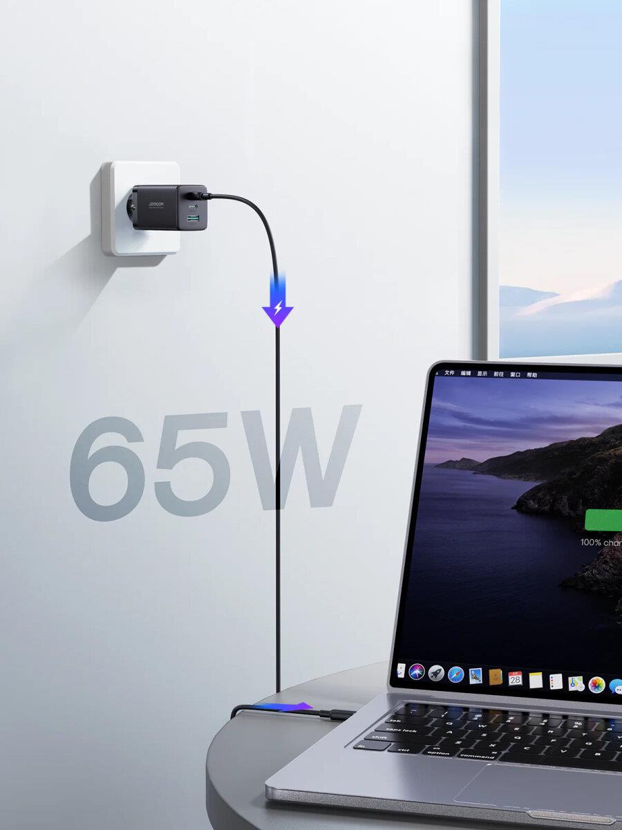 JOYROOM JR-TCG01 65W 2C1A FAST CHARGER+100W C TO C CABLE