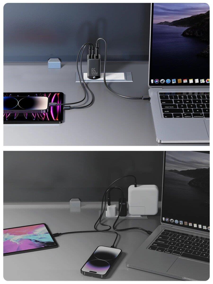 JOYROOM JR-TCG01 65W 2C1A FAST CHARGER+100W C TO C CABLE