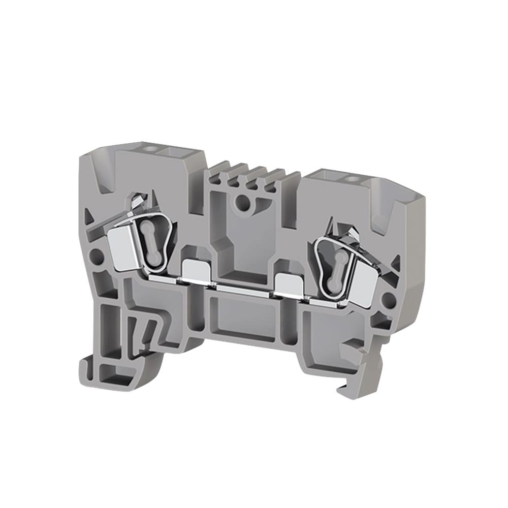 Klemsan 306239 YBK 4 Gri 4mm², Yay bağlantılı, 1 giriş 1 çıkış geçiş klemensi, Yalıtım Malzemesi PA, Gri