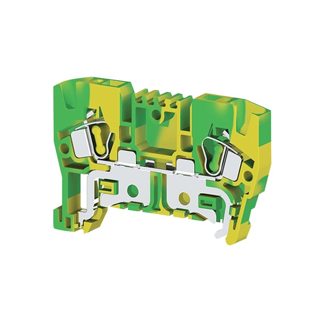Klemsan 336230 YBK 4T S/Y 4mm², Yay bağlantılı, iki iletkenli topraklama klemensi, Yalıtım malzemesi PA, Sarı - Yeşil