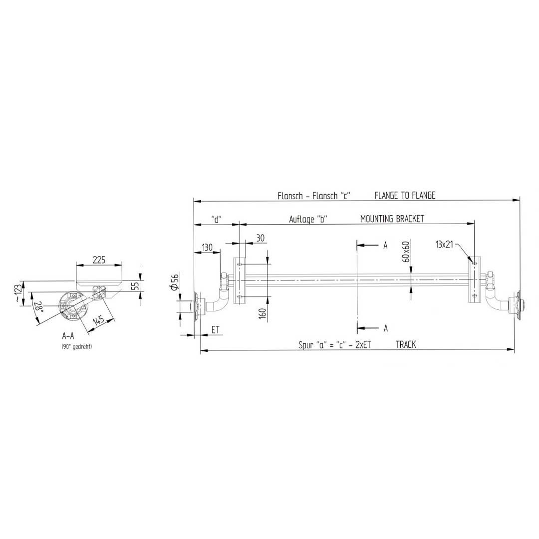 KNOTT 750 KG 1200MM FRENSİZ DİNGİL