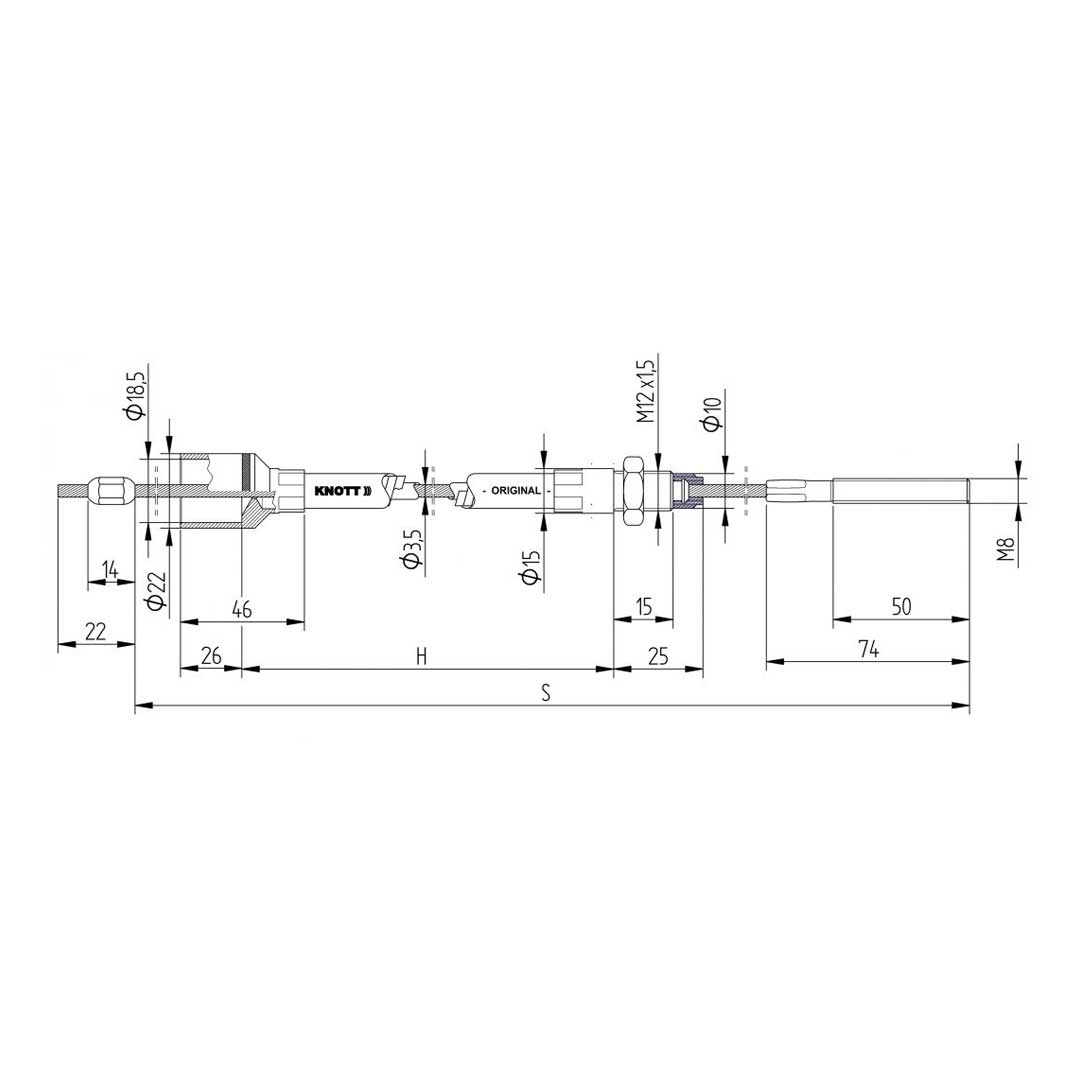 KNOTT FREN TELİ S=1040/H=830mm