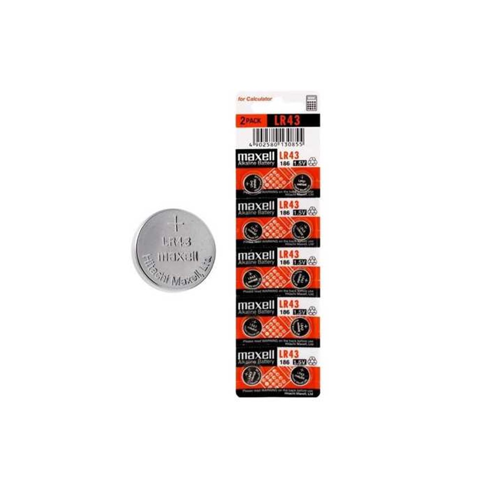 Maxell LR43 Alkalin Kalın Pil 10'lu