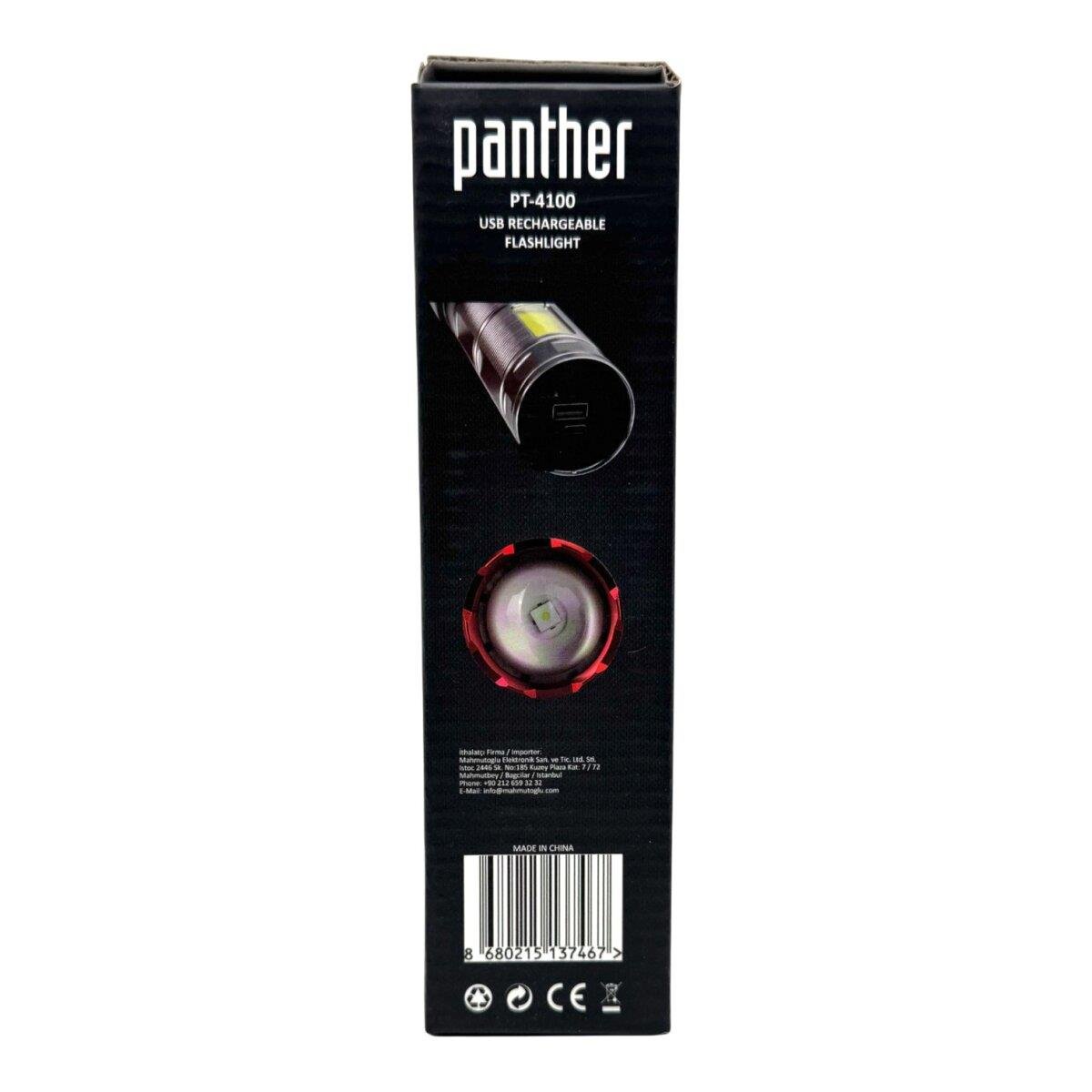 PANTHER PT-4100 USB ŞARJLI EL FENERİ