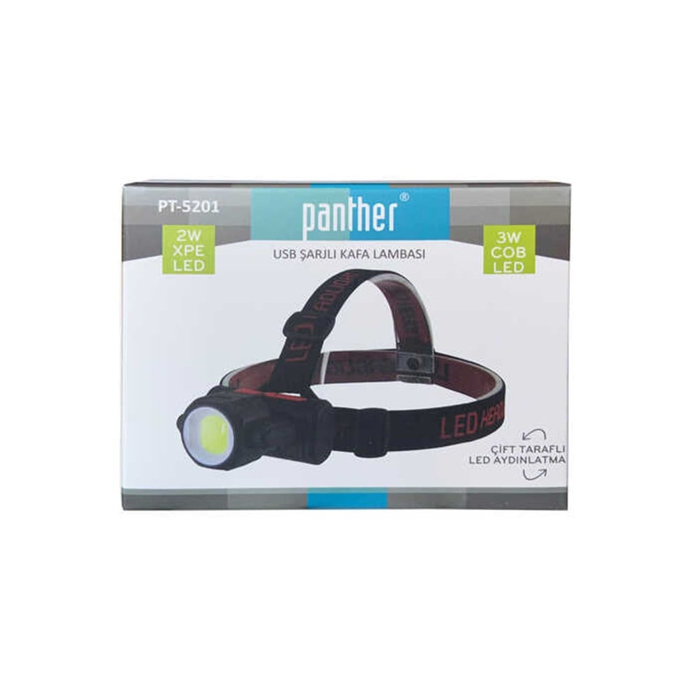 PANTHER PT-5201 USB ŞARJLI KAFA LAMBASI