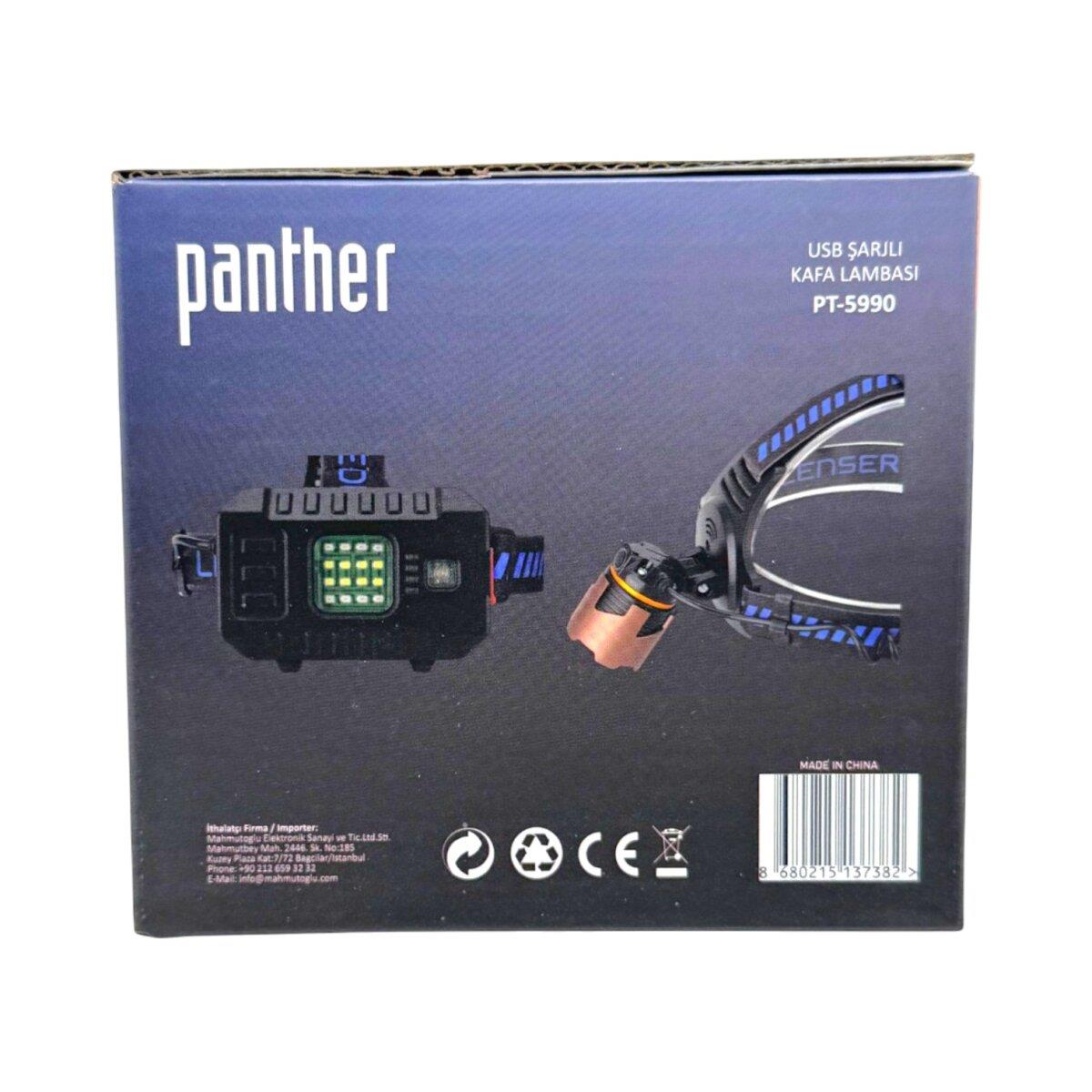 PANTHER PT-5990 USB ŞARJLI KAFA LAMBASI