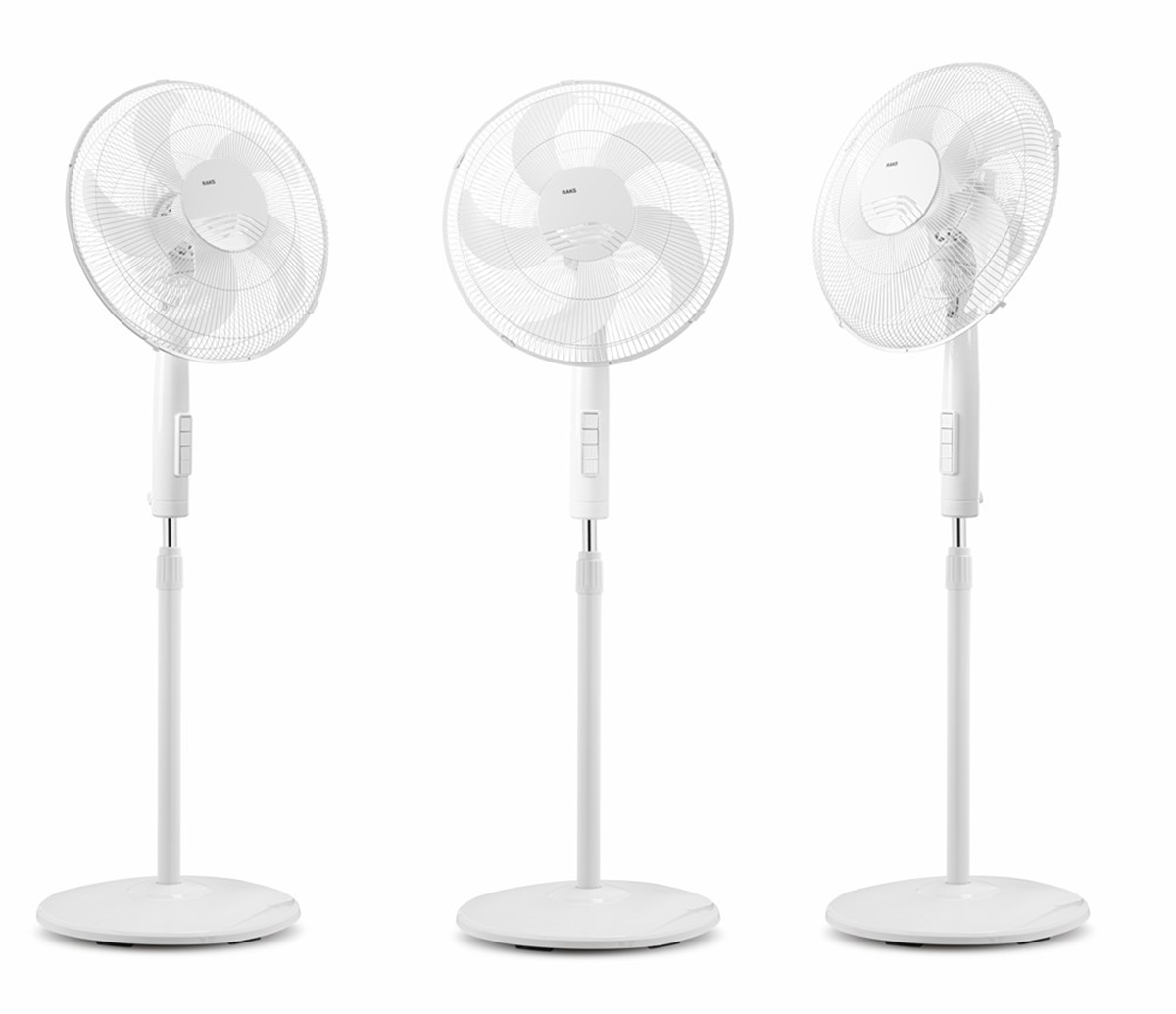 Raks SF 16 Plus Ayaklı Vantilatör Siyah 40 Cm 5 Kanat Pervaneli