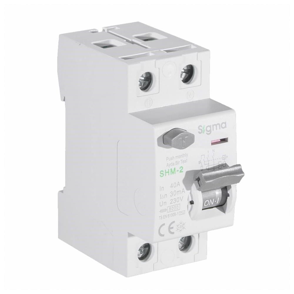 Sigma SHM 2P 300mA 40A 6KA Kaçak Akım Koruma Rölesi